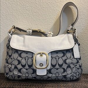 Coach Denim Signature Shoulder Bag